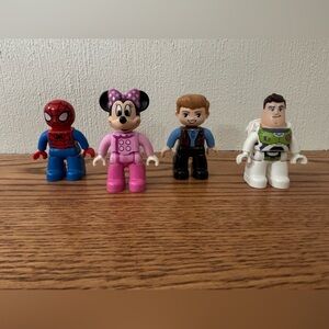 LEGO DUPLO 4 Mini Figures Play Toys Minnie Buzz Spider-Man Jurassic World